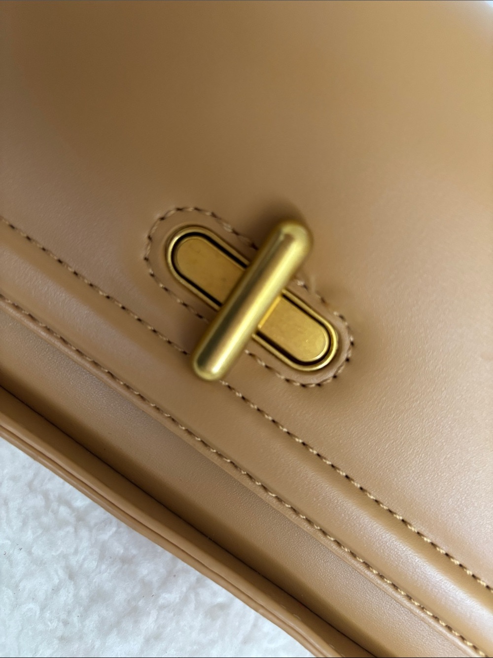 Rachel Zoe Tan Shoulder Bag with Gold Hardware - Picture 5 of 7